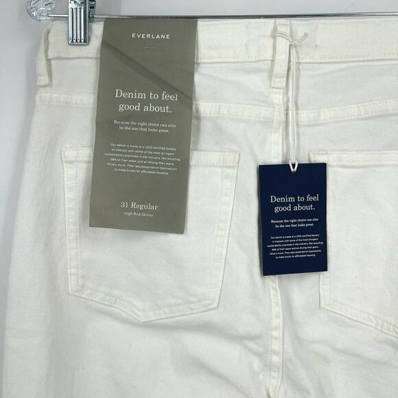 Everlane The High-Rise Skinny Jeans Bone Size 31 Regular NWT - Picture 6 of 7